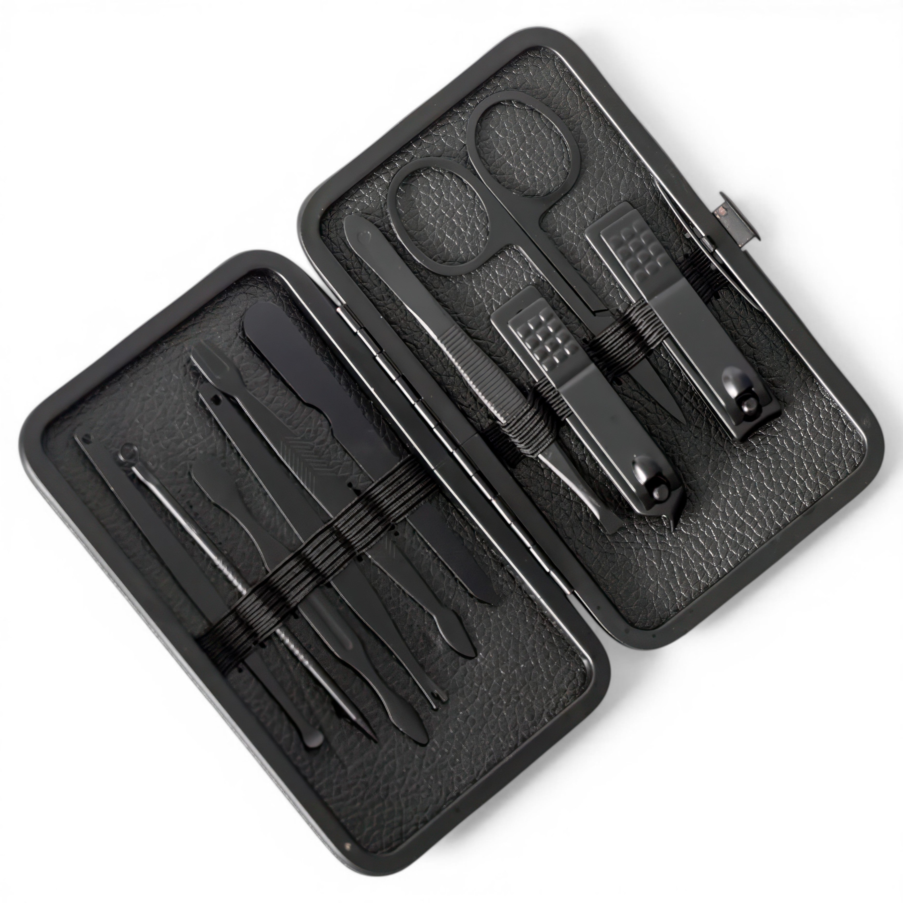 Set de Manicure Negro Mate X10